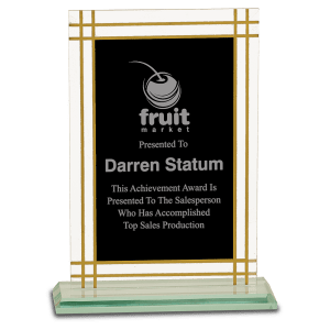 Contemporary Glass Full Border Award - Large and Small Options Available-AKD Ink
