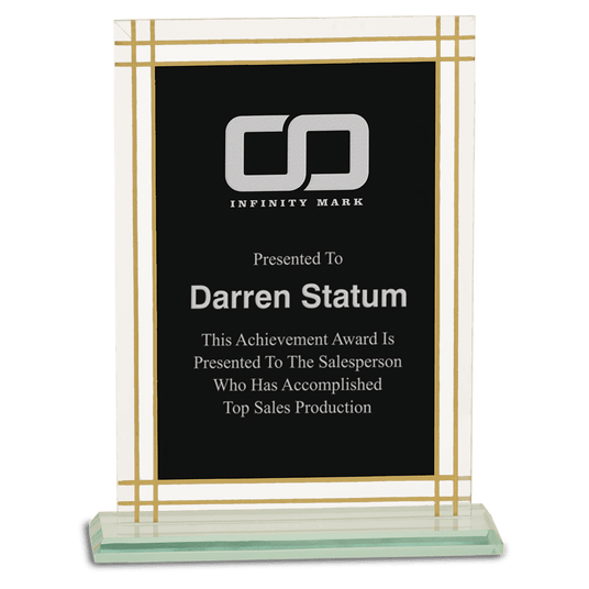 Contemporary Glass Full Border Award - Large and Small Options Available