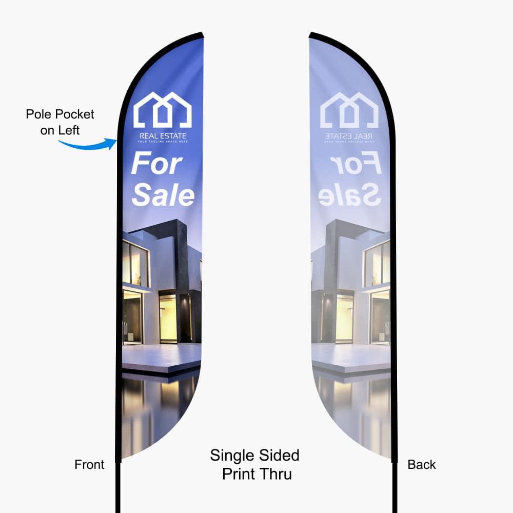 Feather Convex Flag-AKD Ink