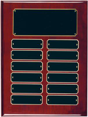 Rosewood Piano Finish Perpetual Plaque with 12 Plates-AKD Ink