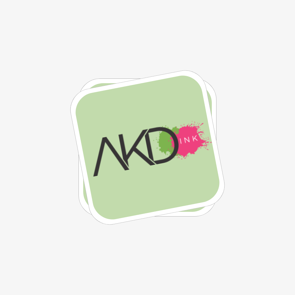 Rounded corner stickers-AKD Ink