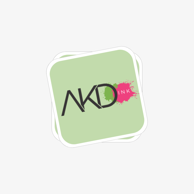 Rounded corner stickers-AKD Ink