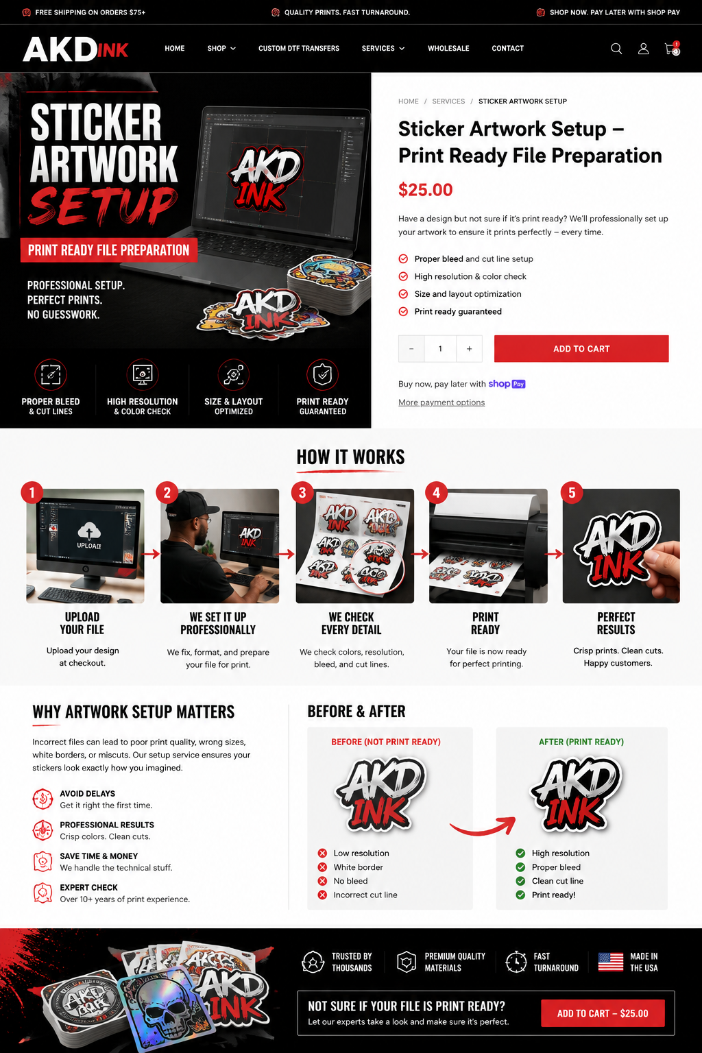 AKD Ink sticker artwork setup and print-ready file preparation service