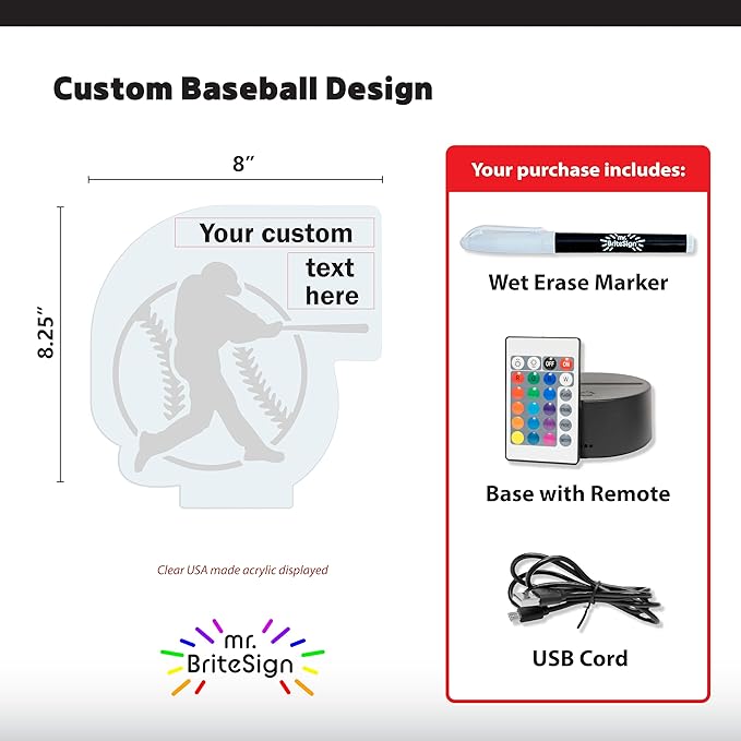 mr.BriteSign Baseball #3 - Batter - AKD Ink