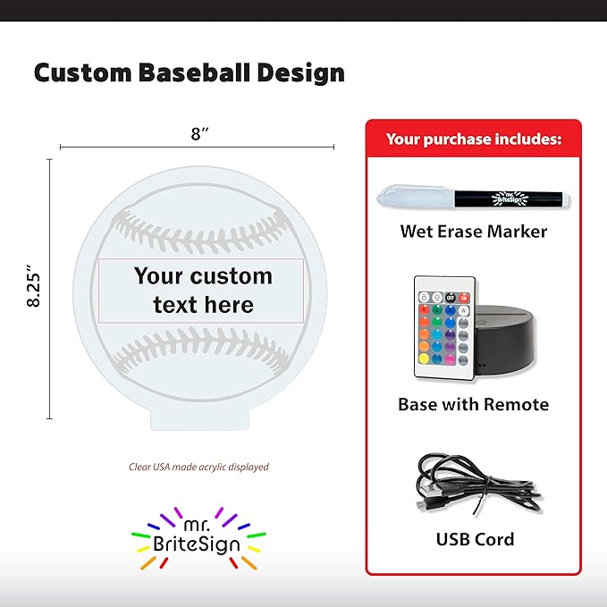 mr.BriteSign Baseball #1 - AKD Ink