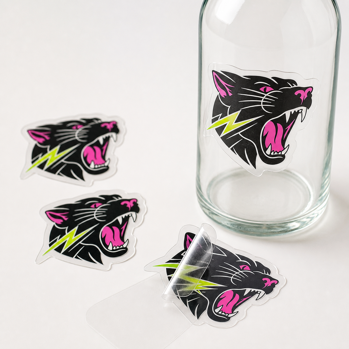 Custom clear stickers product mockup