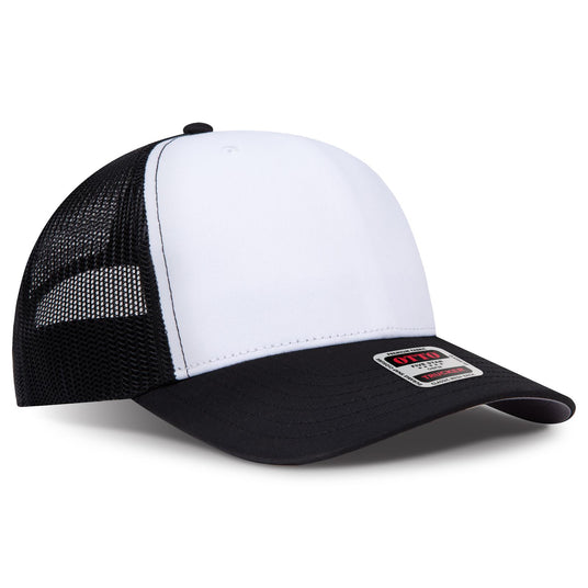 OTTO CAP Seamless 6 Panel Mid Profile Mesh Back Trucker Hat-AKD Ink