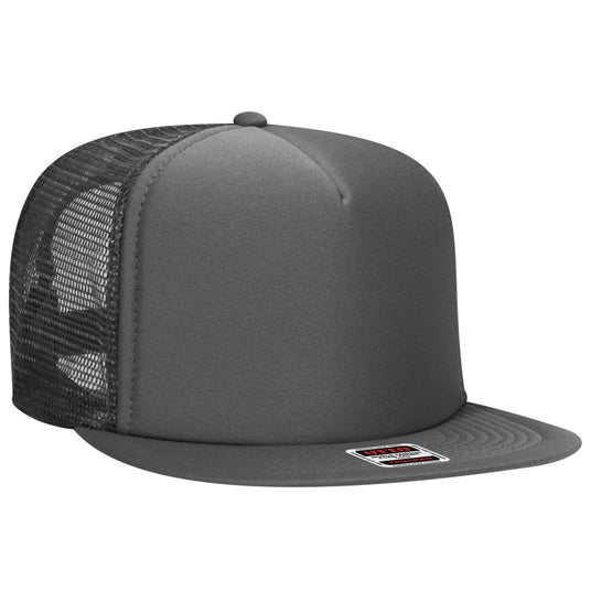 OTTO CAP "OTTO SNAP" 5 Panel High Crown Mesh Back Trucker Snapback Hat-AKD Ink