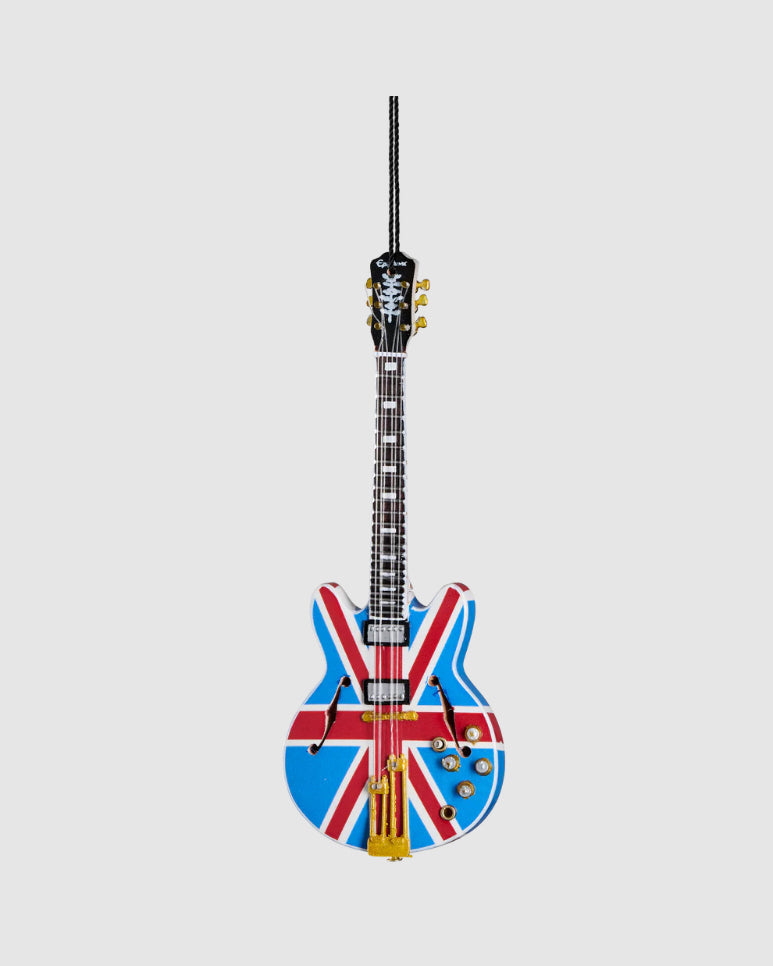 6" Gibson® Epiphone Union Jack Sheraton Guitar Holiday Ornament