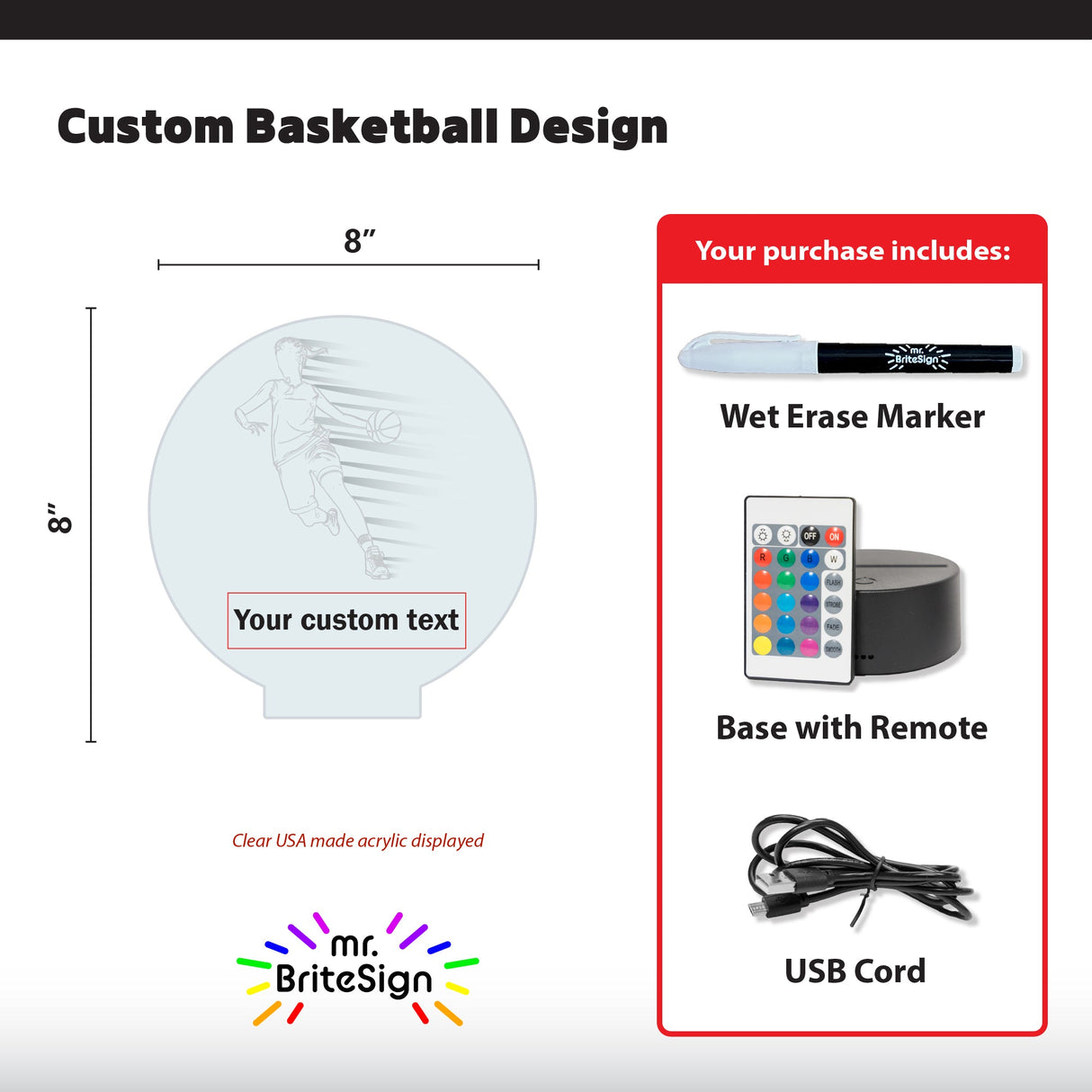 mr.BriteSign Basketball Dribbling Girl - AKD Ink