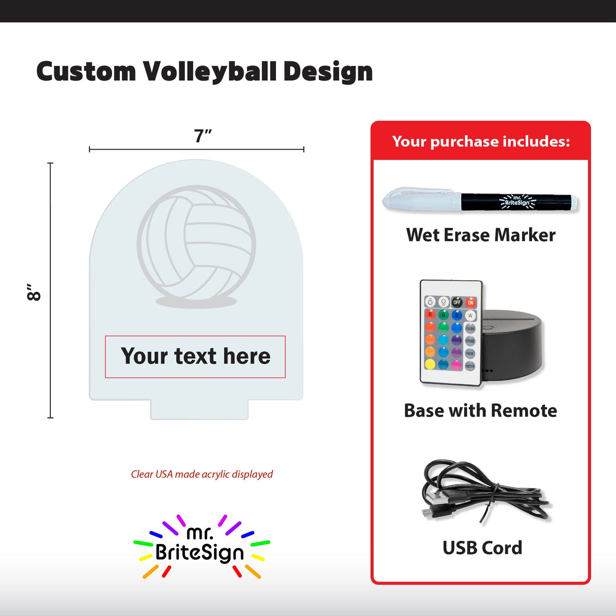 mr.BriteSign Volleyball - AKD Ink