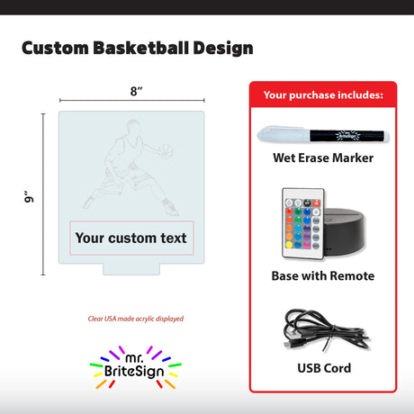 mr.BriteSign Basketball Boy Dribbling - AKD Ink