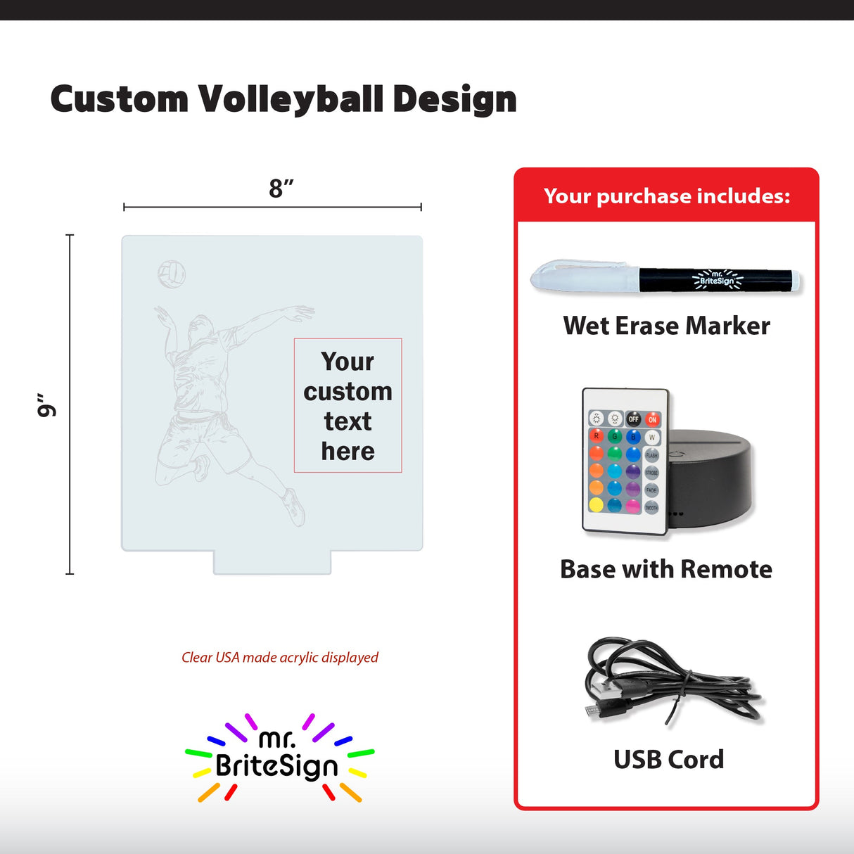 mr.BriteSign Volleyball Boys Spike - AKD Ink