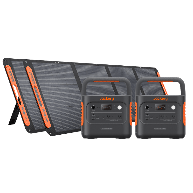 Jackery Solar Generator 2000 V2 with multiple power outlets and solar panel input, compact portable energy station.