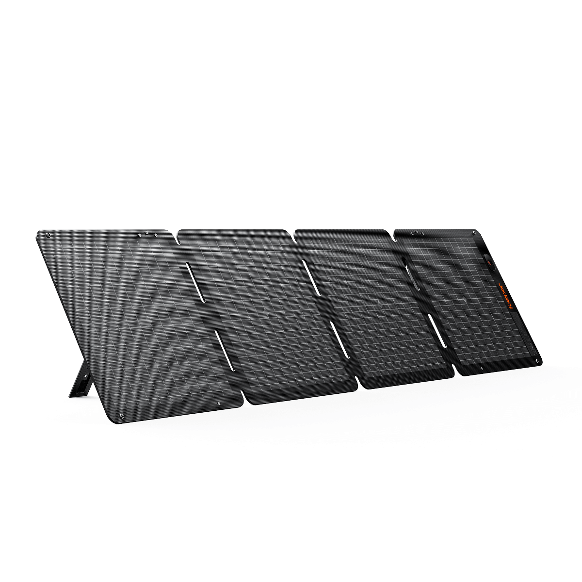 Jackery SolarSaga 100 Air portable solar panel with foldable design and multiple charging ports for outdoor solar power generation.