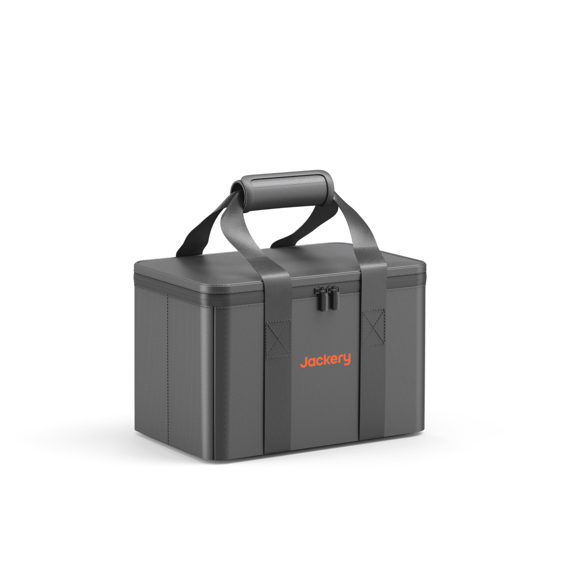 Jackery upgraded carrying case in small size, black handbag with zipper closure and handle, designed for portable device storage.