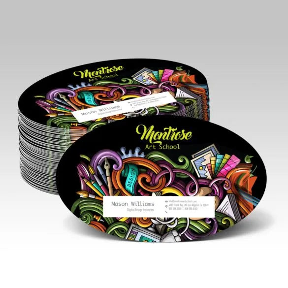 Oval Business Cards-AKD Ink