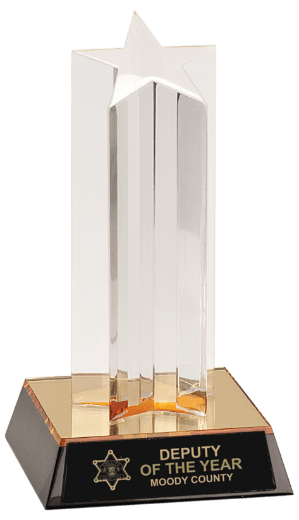 GOLD SINGLE STAR COLUMN ACRYLIC-AKD Ink