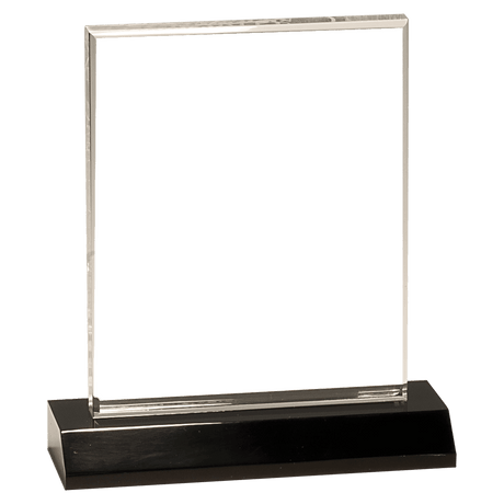 CLEAR ACRYLIC RECTANGLE W/BLACK BASE-AKD Ink