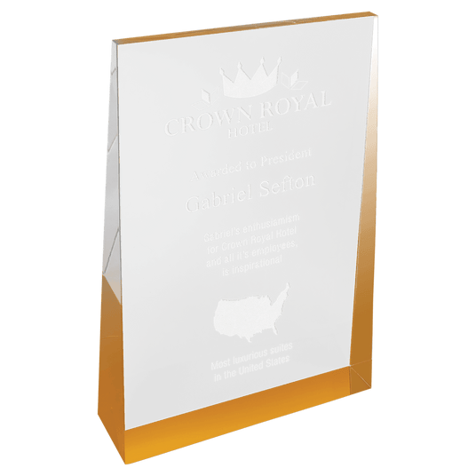 Small Gold Acrylic Wedge-AKD Ink