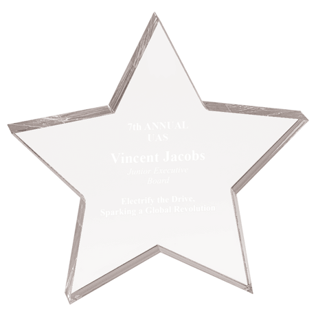 Clear Star Acrylic Paperweight-AKD Ink