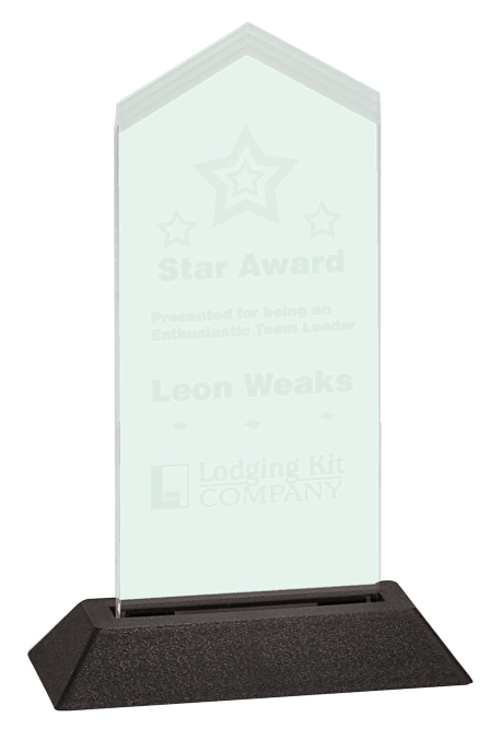 JADE FROSTED ARROW ACRYLIC W/BLACK BASE-AKD Ink