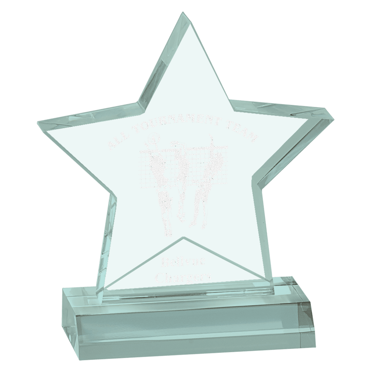 Jade Star Acrylic Award with Base-AKD Ink