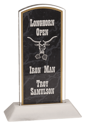 BLACK MARBLE ARCH ACRYLIC W/WHITE BASE-AKD Ink