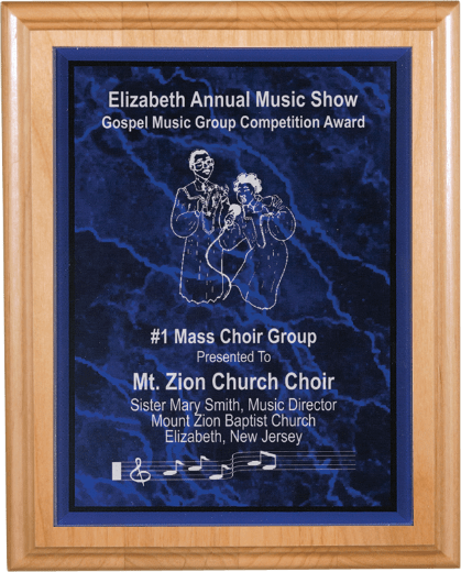 PURPLE MARBLE PLQ PLT/RED ALDER PLAQUE-AKD Ink