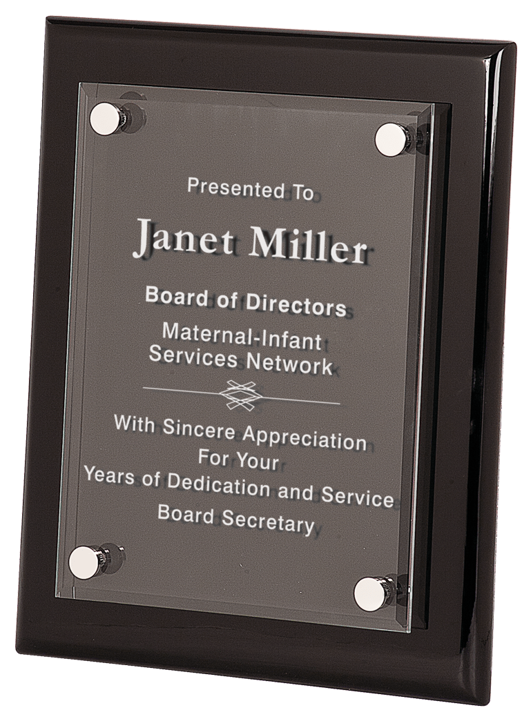 BLACK PIANO FINISH FLOATING ACRYLIC PLQ-AKD Ink