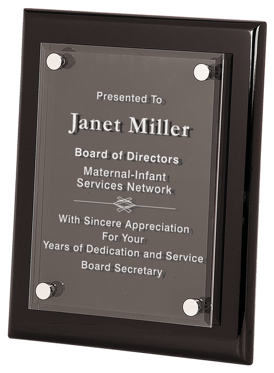 BLACK PIANO FINISH FLOATING ACRYLIC PLQ-AKD Ink