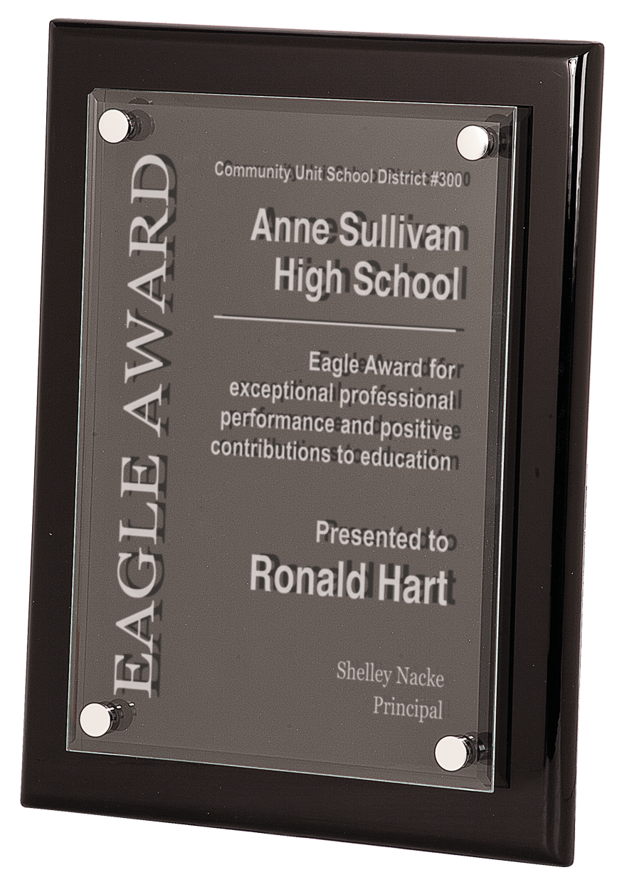 BLACK PIANO FINISH FLOATING ACRYLIC PLQ-AKD Ink