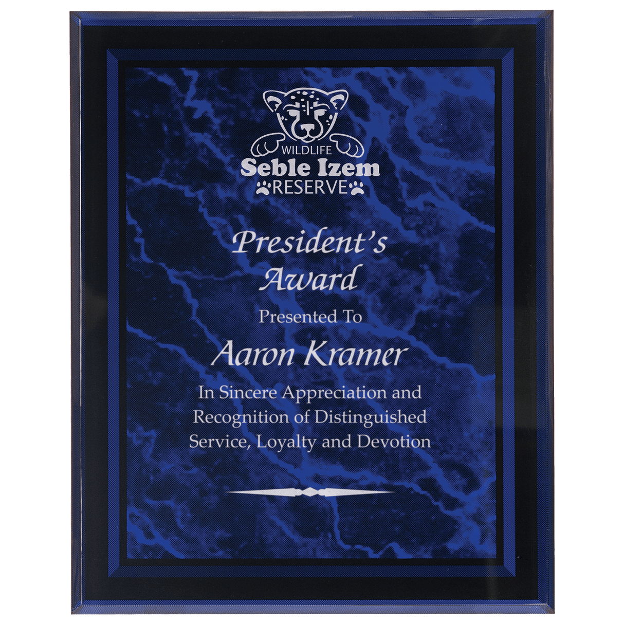 Medium Purple Marble Border Clear Plaque-AKD Ink