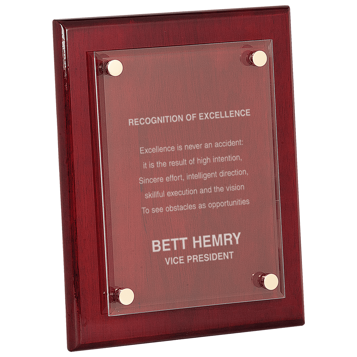 ROSEWOOD PIANO FINISH FLOATING ACRYLIC-AKD Ink