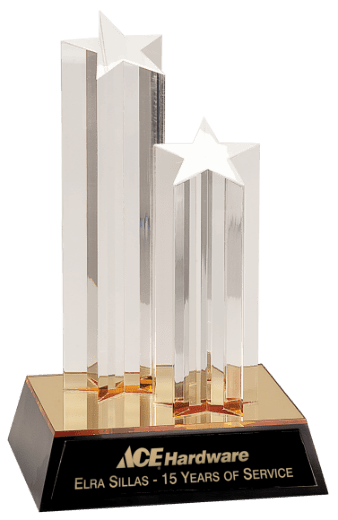 GOLD DOUBLE STAR COLUMN ACRYLIC-AKD Ink