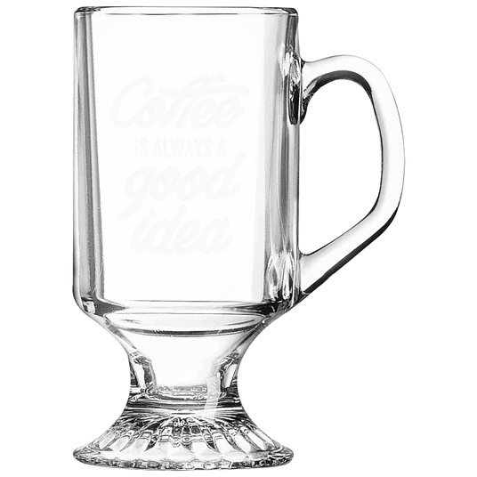 10 Oz. Polar Camel Clear Footed Coffee Mug