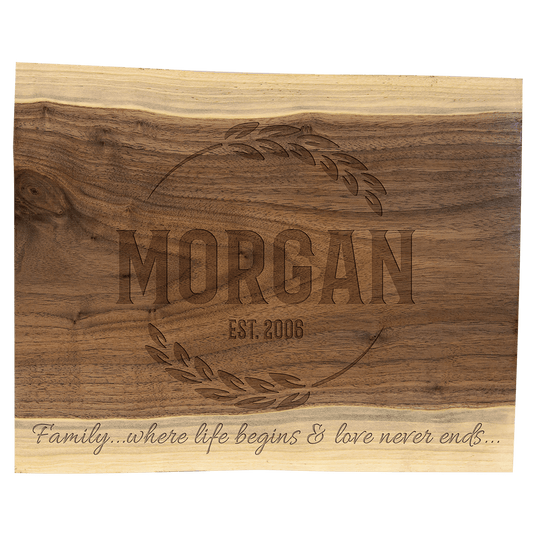 Natural Black Walnut Cutting and Charcuterie Board-AKD Ink