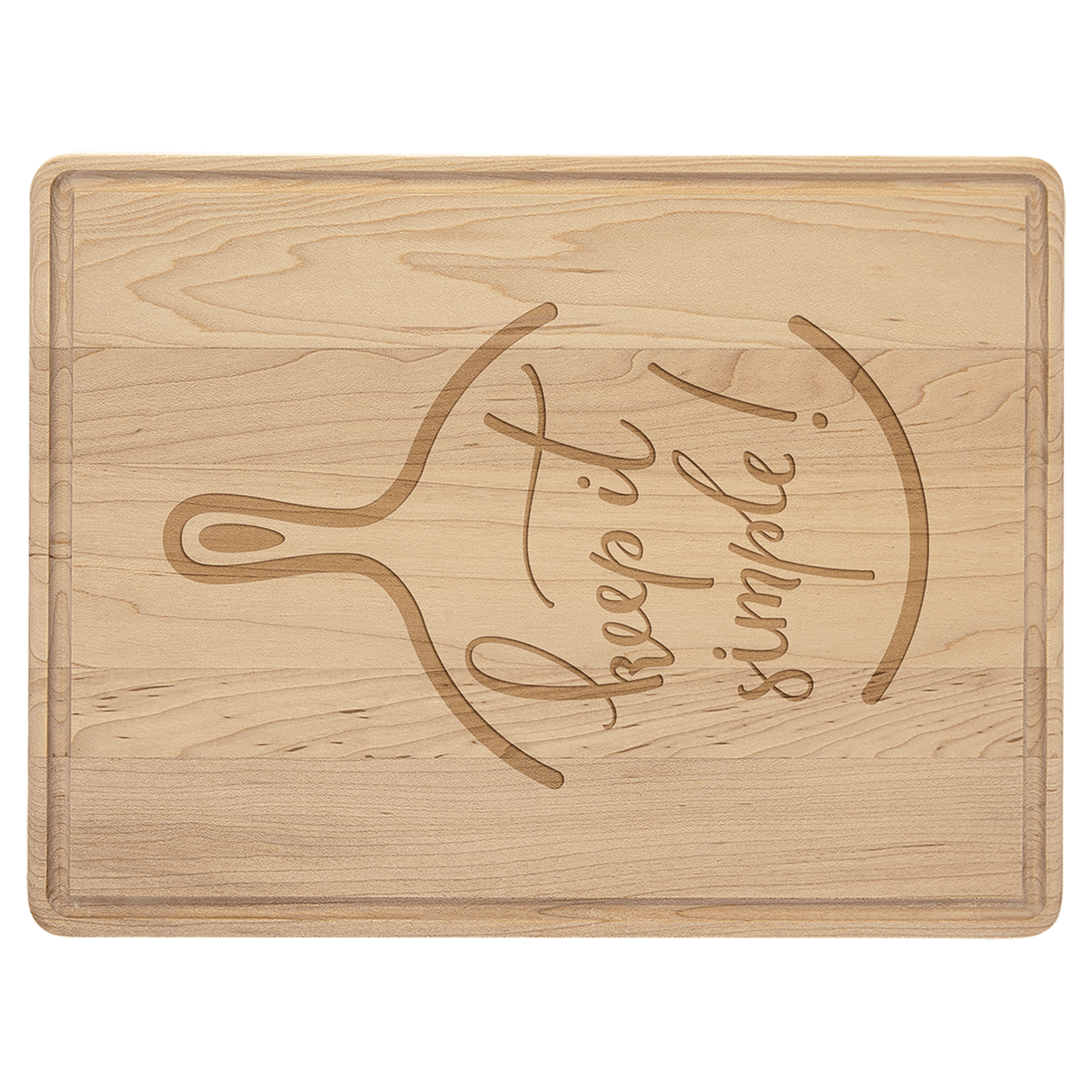 Maple Cutting Board with Drip Ring-AKD Ink