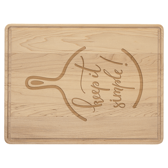 Maple Cutting Board with Drip Ring-AKD Ink