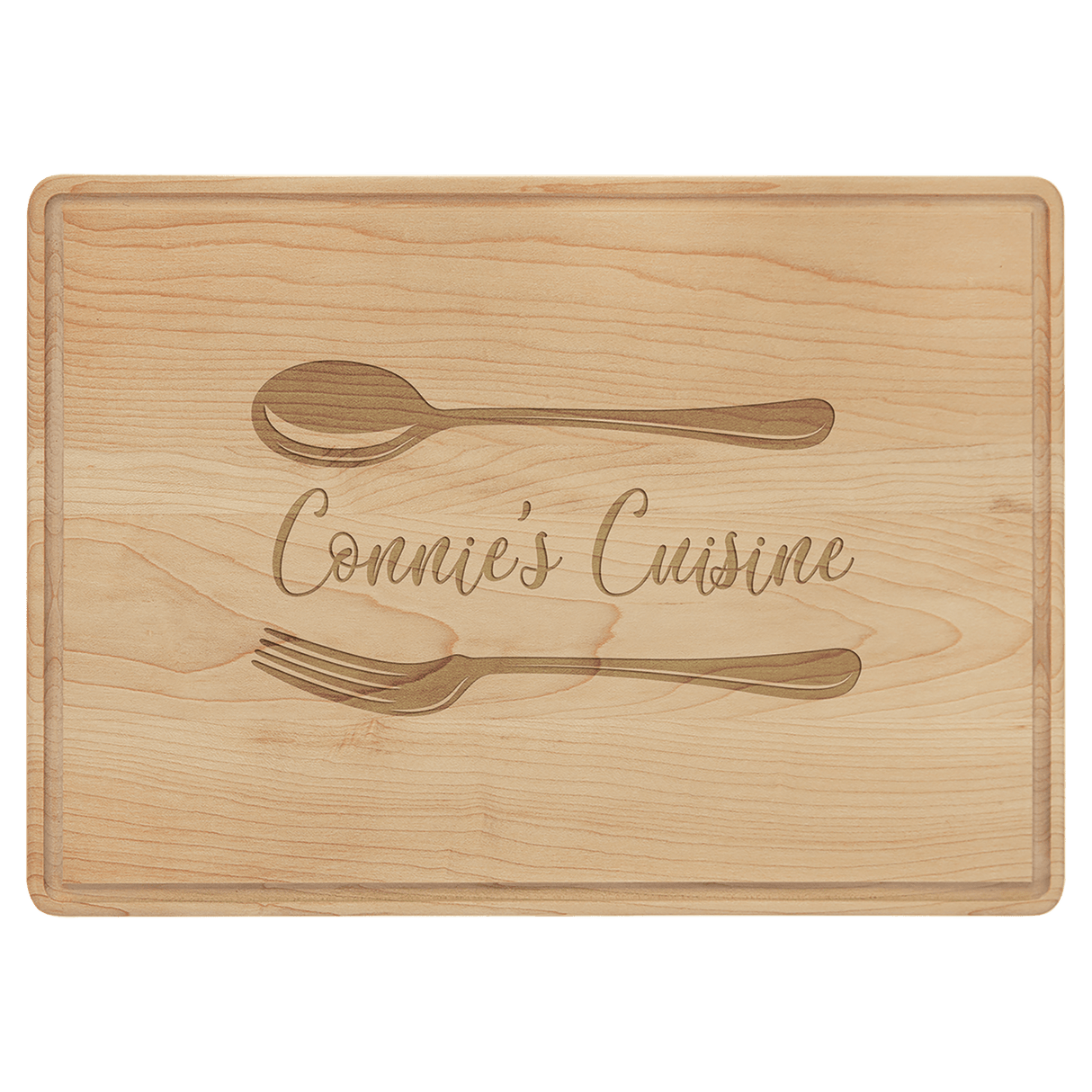 Maple Cutting Board with Drip Ring-AKD Ink