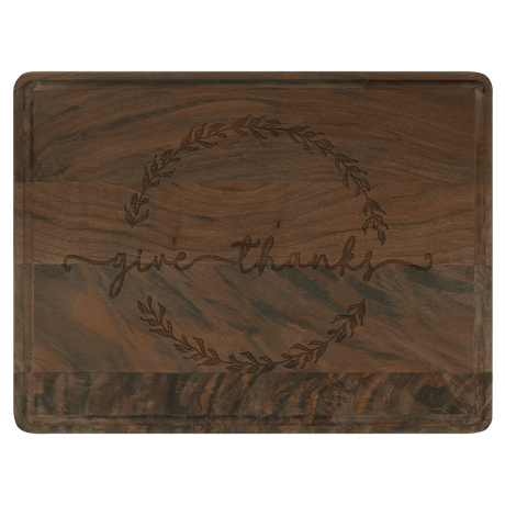 Walnut Cutting Board with Drip Ring-AKD Ink
