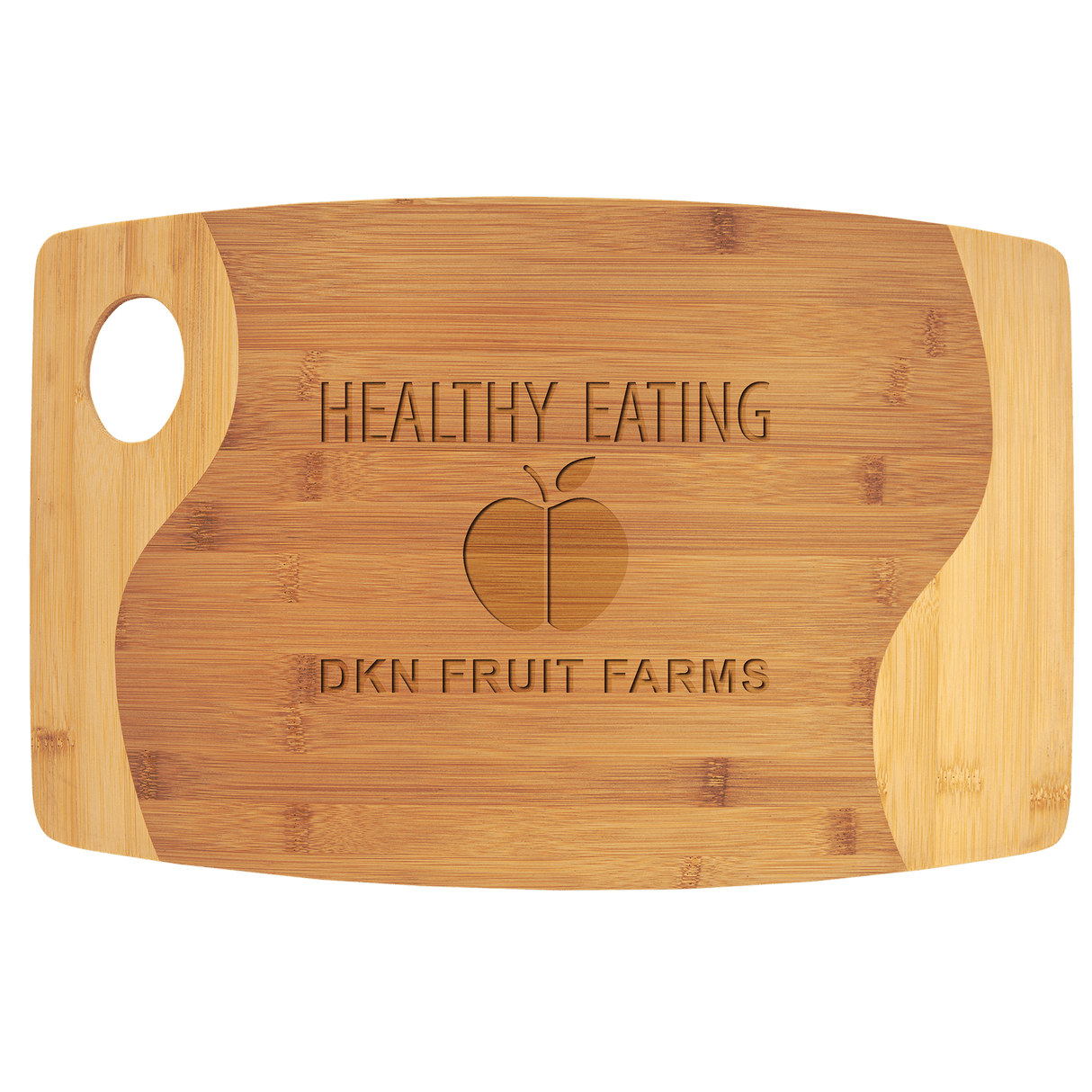 Bamboo Two-Tone Cutting Board with Handle-AKD Ink
