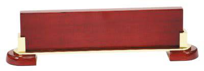12 1/2" x 3 1/4" Rosewood Piano Finish and Metal Name Bar-AKD Ink