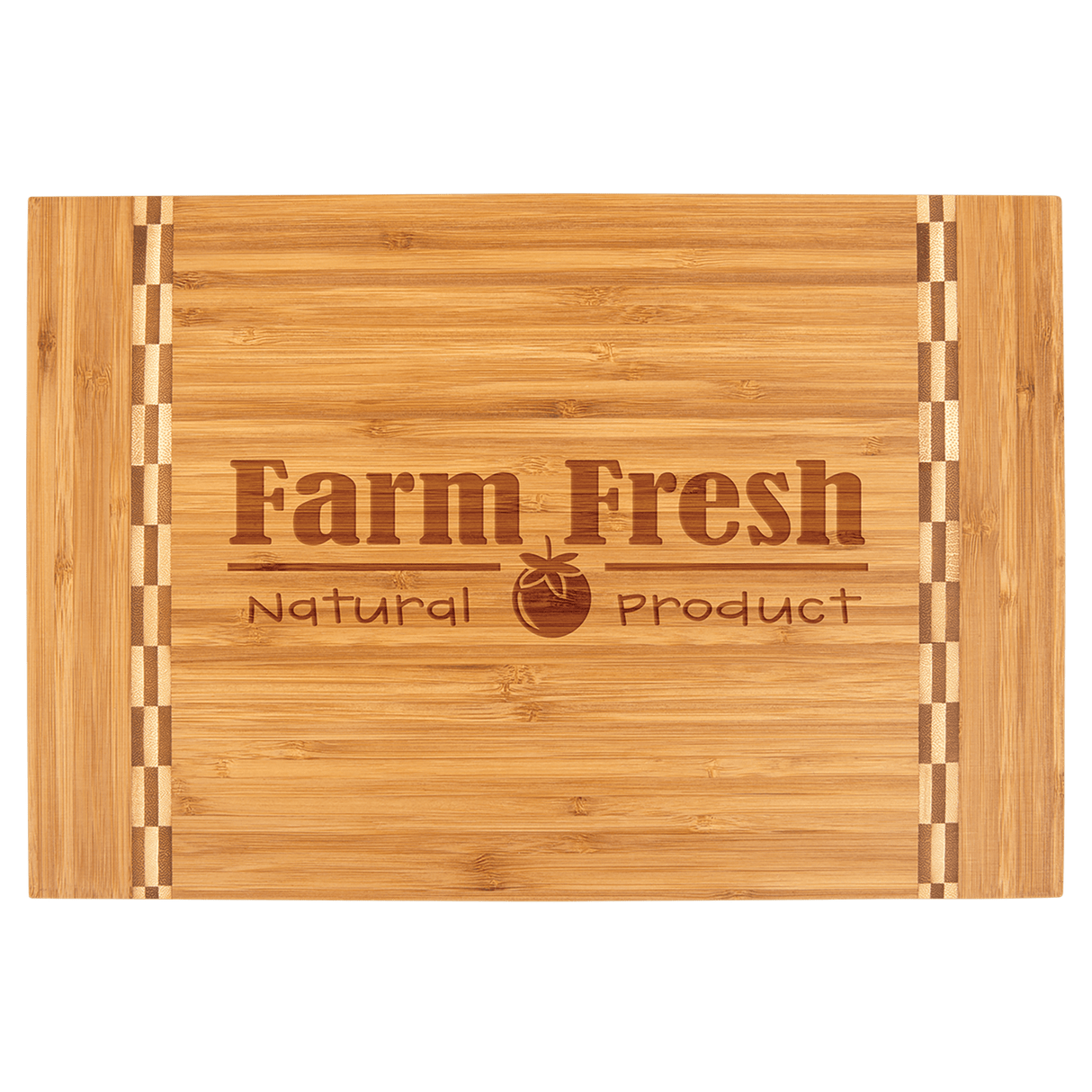 Bamboo Cutting Board with Butcher Block Inlay-AKD Ink