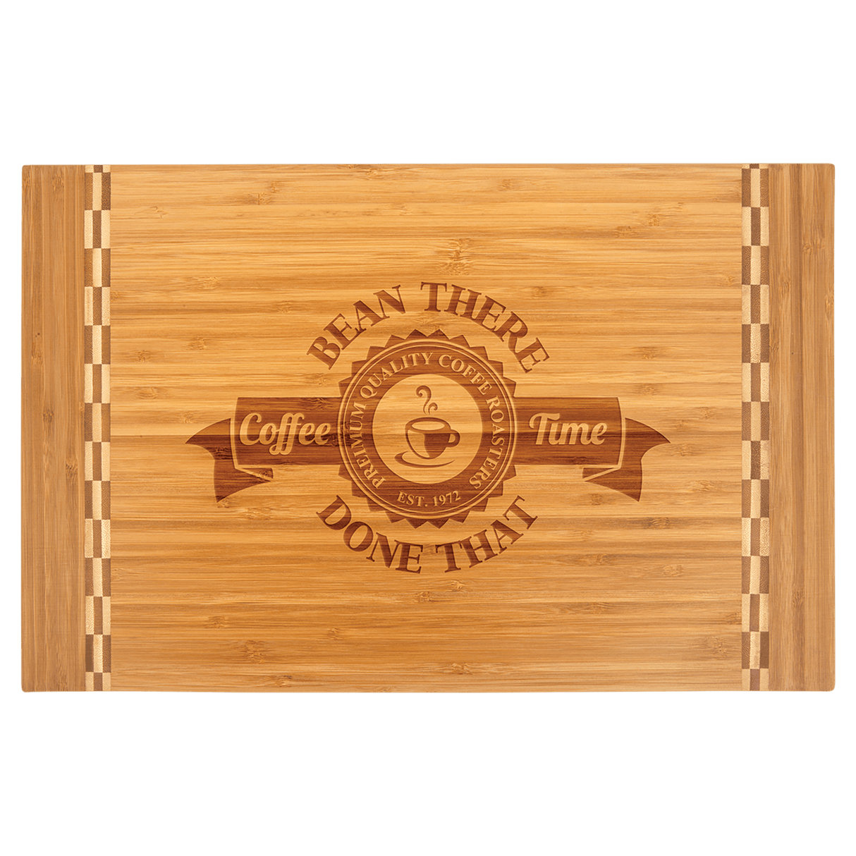 Bamboo Cutting Board with Butcher Block Inlay-AKD Ink