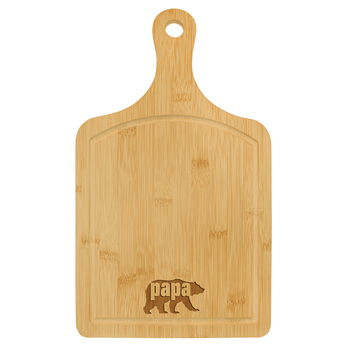 Paddle Shaped Cutting Board with Drip Ring-AKD Ink