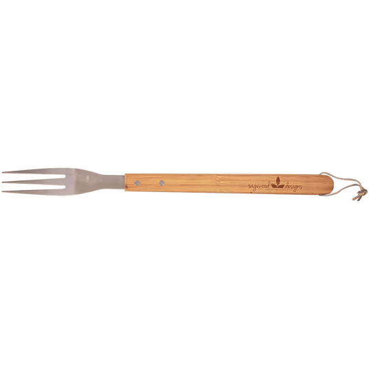 Stainless Steel BBQ Fork with Bamboo Handle-AKD Ink