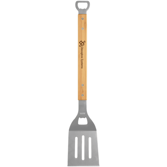 Bamboo Barbeque Spatula with Bottle Opener-AKD Ink