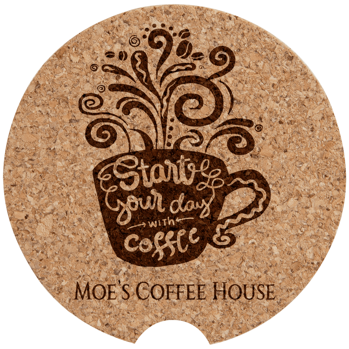 Cork Car Coaster-AKD Ink