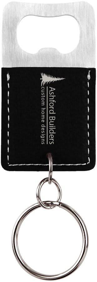 Rectangle Rawhide Bottle Opener Keychain-AKD Ink